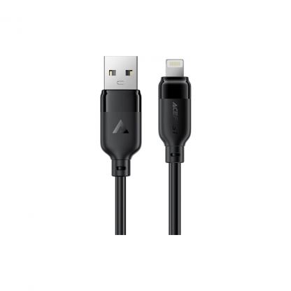 Дата кабель USB 2.0 AM to Lightning 1.2m 2.4A TPE black Acefast (6974316286202)