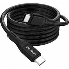 Дата кабель USB-C to USB-C 1.0m PD100W premium black Choetech (XCC-1008)