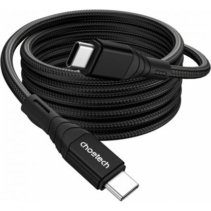 Дата кабель USB-C to USB-C 1.0m PD100W premium black Choetech (XCC-1008)