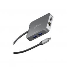 Концентратор J5create USB-C 5-in-1 1xHDMI + 1xUSB 3.2 + 1xUSB-C PD140W + 1xRJ45 1000Mbps gray (JCD3191-N)
