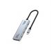 Концентратор Gembird USB-C 4-in-1 4xUSB-C 3.2 silver (UHB-CM-U310-C4-01)