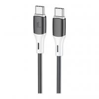 Дата кабель USB-C to USB-C 1.0m 60W silicone black Wibrand (WI.DC/MA1B-CC)