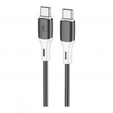 Дата кабель USB-C to USB-C 1.0m 60W silicone black Wibrand (WI.DC/MA1B-CC)