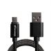 Дата кабель USB 2.0 AM to Micro 5P 1.0m Black/Black Grand-X (FM01BB)