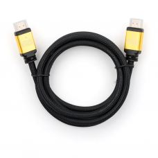 Кабель мультимедийный HDMI to HDMI 1.5 m V2.0 metal Vinga (VCPDCHDMI2VMM1.5BK)