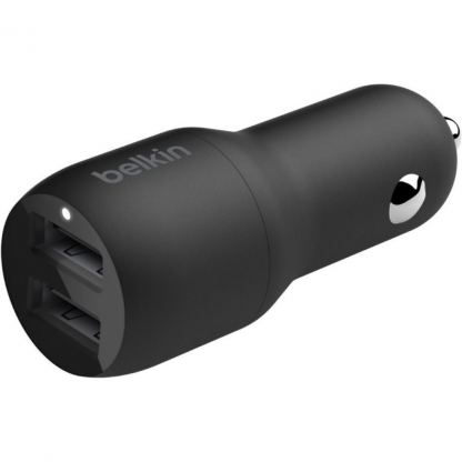 Зарядное устройство Belkin Car Charger 24W Dual USB-A, USB-A - MicroUSB, 1m, black (CCE002BT1MBK)