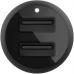 Зарядное устройство Belkin Car Charger 24W Dual USB-A, USB-A - MicroUSB, 1m, black (CCE002BT1MBK)