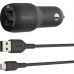 Зарядное устройство Belkin Car Charger 24W Dual USB-A, USB-A - MicroUSB, 1m, black (CCE002BT1MBK)