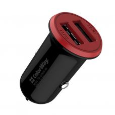 Зарядний пристрій ColorWay 2USB AUTO ID 3.4A (17W) red/black (CW-CHA026-BK)