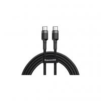 Дата кабель USB-C to USB-C 2.0m USB 3.1 3A grey-black Baseus (CATKLF-HG1)