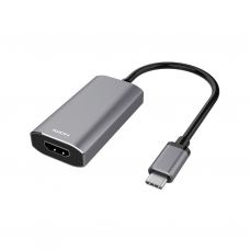 Перехідник USB-C to HDMI 2.1, 0.21m, space grey 2E (2E-W1409)