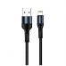 Дата кабель USB 2.0 AM to Lightning 1.0m nylon black ColorWay (CW-CBUL045-BK)