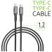 Дата кабель Type-C to Type-C 2.0m CBGPD60WTT2 60W grey Intaleo (1283126518102)