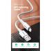 Дата кабель USB 2.0 AM to Lightning 2.0m US155 2.4A, Nickel Plating ABS Shell White Ugreen (20730)