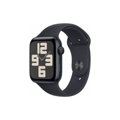 Смарт-часы Apple Watch SE 2023 GPS 44mm Midnight Aluminium Case with Midnight Sport Band - M/L (MRE93QP/A)