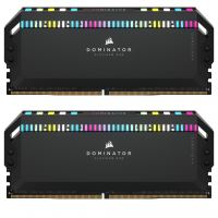 Модуль памяти для компьютера DDR5 64GB (2x32GB) 6600 MHz Dominator Platinum RGB Black Corsair (CMT64GX5M2B6600C32)