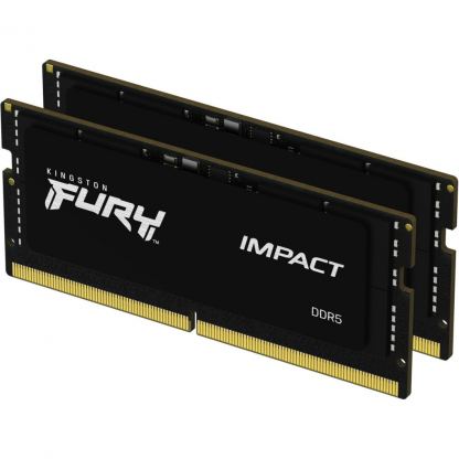 Модуль пам'яті для ноутбука SoDIMM DDR5 64GB (2x32GB) 5600 MHz FURY Impact Kingston Fury (ex.HyperX) (KF556S40IBK2-64)