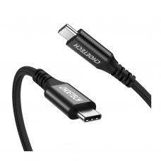 Дата кабель USB-С to USB-С 2.0m 100W 4K60Hz USB3.1 GEN2 Choetech (XCC-1007-V2-BK)