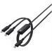 Дата кабель USB 2.0 USB-C 2in1 0.8m + sub 0.4m, 100W, C5-11 Acefast (6974316280149)