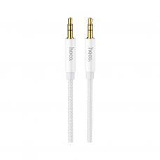 Кабель мультимедійний 3.5mm M to 3.5mm M 1.0m Silver HOCO (6931474759870)