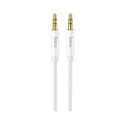 Кабель мультимедійний 3.5mm M to 3.5mm M 1.0m Silver HOCO (6931474759870)