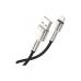 Дата кабель USB 2.0 AM to Lightning 1.0m Cafule Metal 2.4A black Baseus (CALJK-A01)