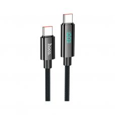 Дата кабель USB-C to USB-C 1.0m Benefit with display 100W U141 black HOCO (6942007611930)
