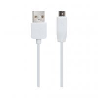 Дата кабель USB 2.0 AM to Micro 5P 1.0m 2.4A PVC X1 white HOCO (6957531032038)