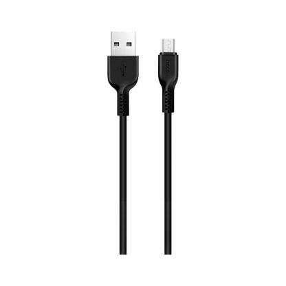 Дата кабель USB 2.0 AM to Micro 5P 2.0m 2A PVC X20 black HOCO (6957531068884)