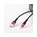 Дата кабель USB 2.0 AM to USB-C 1.0m 2A 18W nylon X26 black+red HOCO (6957531080251)