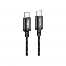 Дата кабель USB-C to USB-C 1.0m Wind 60W X89 black HOCO (6931474784384)