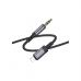 Кабель мультимедийный Lightning to 3.5mm M 1.0m grey BOROFONE (6941991118975)