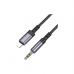 Кабель мультимедийный Lightning to 3.5mm M 1.0m grey BOROFONE (6941991118975)