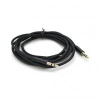 Кабель мультимедийный 3.5mm M to 3.5mm M 1.0m black VEGGIEG (YT-AUXGJ(M)/(M)-AB-1)