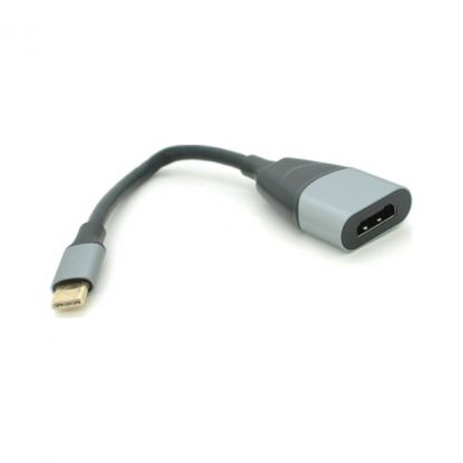 Перехідник USB-C to HDMI F 0.18m black-gray Voltronic (YT-Type-C(M)/HDMI(F)-18cm)
