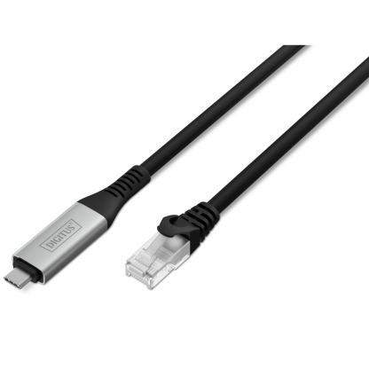Дата кабель USB-C to RJ45 Ethernet 2.0m CAT6A S/FTP 1Gbps LSZH Digitus (AK-300601-020-S)
