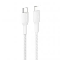 Дата кабель USB-C to USB-C 1.0m 240W white Belkin (CAB025HQ1MWH)