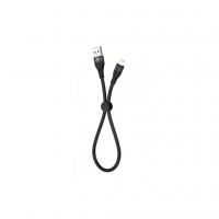 Дата кабель USB 2.0 AM to Lightning 0.25m 2.4A black XO (XO-NB179-025-BK)