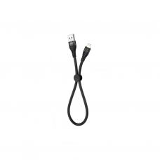 Дата кабель USB 2.0 AM to Lightning 0.25m 2.4A black XO (XO-NB179-025-BK)