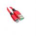 Дата кабель USB 2.0 AM to Micro 5P 1.0m 2.4A braided red XO (NB143-M1-RD)