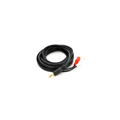 Кабель мультимедийный 3.5mm M to 2xRCA M 1.5m black Voltronic (YT-3.5(M)/2хRCA(M)-1.5Cu)