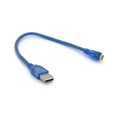 Дата кабель USB 2.0 AM to Micro 5P 0.3m blue Voltronic (YT-AM/Mc-0.3B/05425)