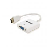 Переходник HDMI M to VGA F 0.25m white VEGGIEG (YT-C-H-V1W)