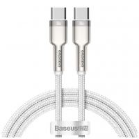 Дата кабель USB-C to USB-C 1.0m 100W metal white Baseus (CATJK-C02)
