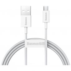 Дата кабель USB 2.0 AM to Micro 5P 1.0m 2A white Baseus (CAMYS-02)