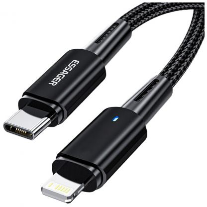 Дата кабель USB-C to Lightning 0.5m 20W black Essager (EXCTL-CGB01)
