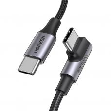 Дата кабель USB-C 2.0 to USB-C 1.0m 90° corner US334 black UGREEN (70643)