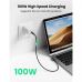 Дата кабель USB-C 2.0 to USB-C 1.0m 90° corner US334 black UGREEN (70643)