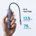 Концентратор Ugreen USB-C to HDMI + 3xUSB 3.0 + PD CM511 gray (15596)
