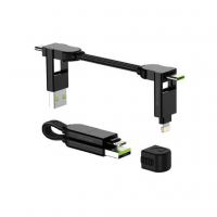 Дата кабель 6in1 inCharge X 0,14m 100W black Rolling Square (X01WR)